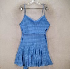 Alice Olivia Womens Dress Blue Webber Cowl Neck Godet Polka Dot Mini Size 10