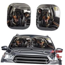 Car Windshield Sunshade Funny Sun Shade for Front Windshield 2 Piece Dachshund