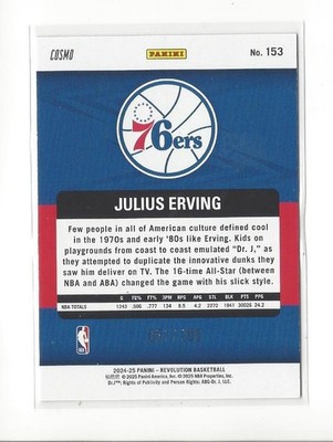 2024-25 Panini Revolution - Legends Julius Erving #153 Blue Cosmo