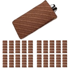 Wholesale Bulk Lot of Calabria Squeeze Top Eyeglass Case Soft Faux Leather Brown
