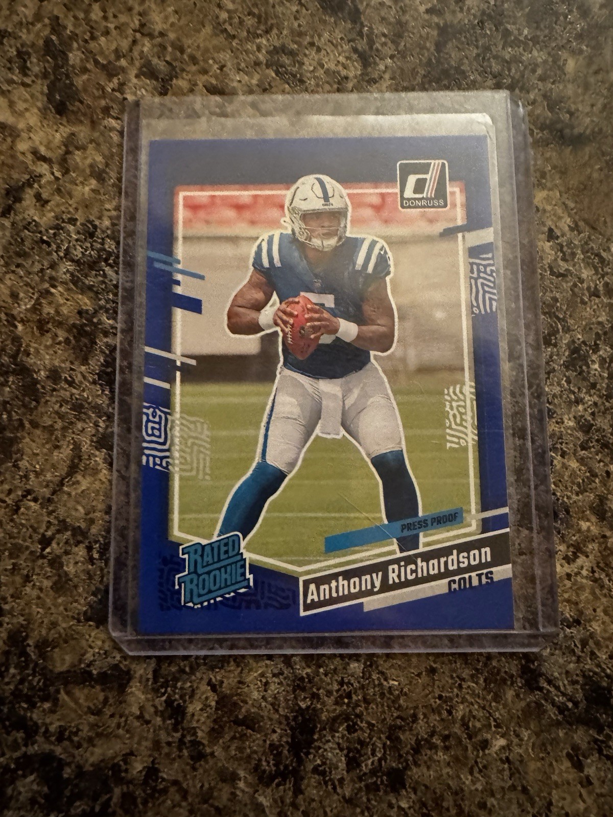 2023 Panini Donruss - Rated Rookie Anthony Richardson #343 Press Proof Blue (RC)