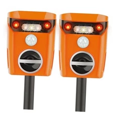  Packs Solar Animal Repeller Outdoor Ultrasonic Dog Squirrel Repeller 2 Orange