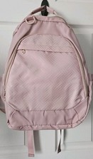 Pink Polyester Backpack Zip Closure Adjustable Straps Inner/Outer Pockets