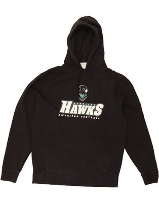 RUSSEL Herren Hawks Graphic Hoodie Pullover Large Schwarz DE15