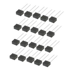20Pcs DIP Mounted Miniature Square Slow Blow Micro Fuse T2.5A 2.5A 250V Black