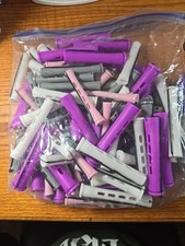 Lot Of Pink And Grey Perm Rods, Perm Wraps, Rollers Of All Sizes