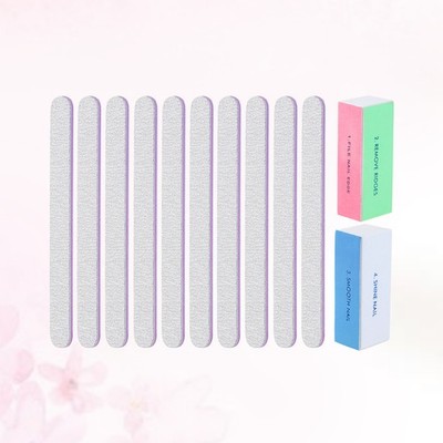 2 Pcs Nail Buffers Blocks for Nails Shine DIY Supplies Grits Double Sided