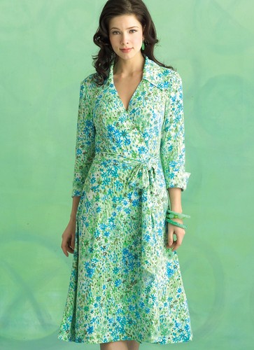 BUTTERICK SEWING PATTERN 5030 MISSES 8-14 EASY FLARED WRAP DRESS, SLEEVE OPTIONS - Picture 2 of 11