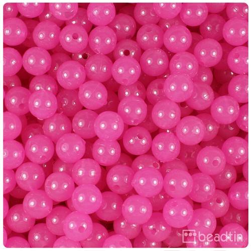 BeadTin Glow 8mm Round Plastic Beads (300pcs) - Color choice - Picture 7 of 9