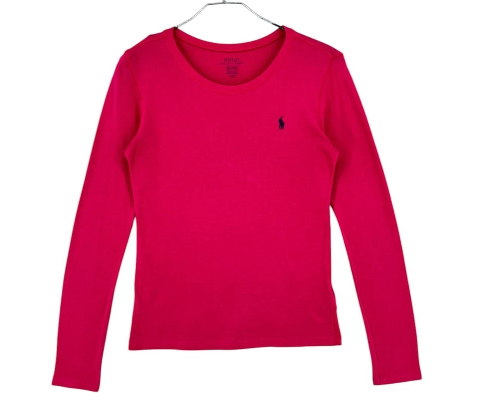 Polo Ralph Lauren Fille Rose Col Rond Pull Taille XL (16 Ans) - Photo 1/4