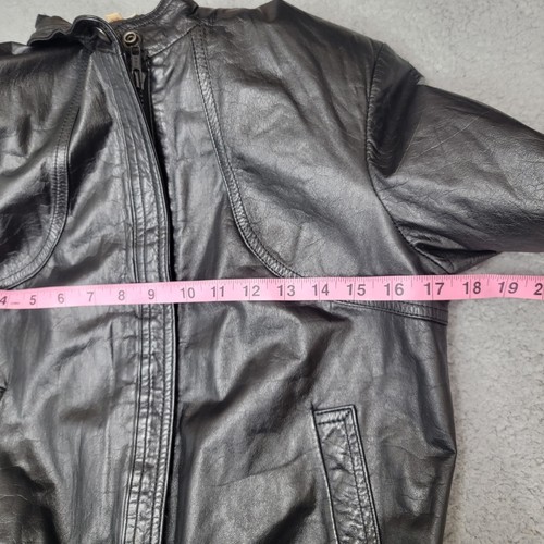 Giacca moto vintage Giorgio Romani full zip pelle aderente taglia 7/8 - Foto 8 di 13
