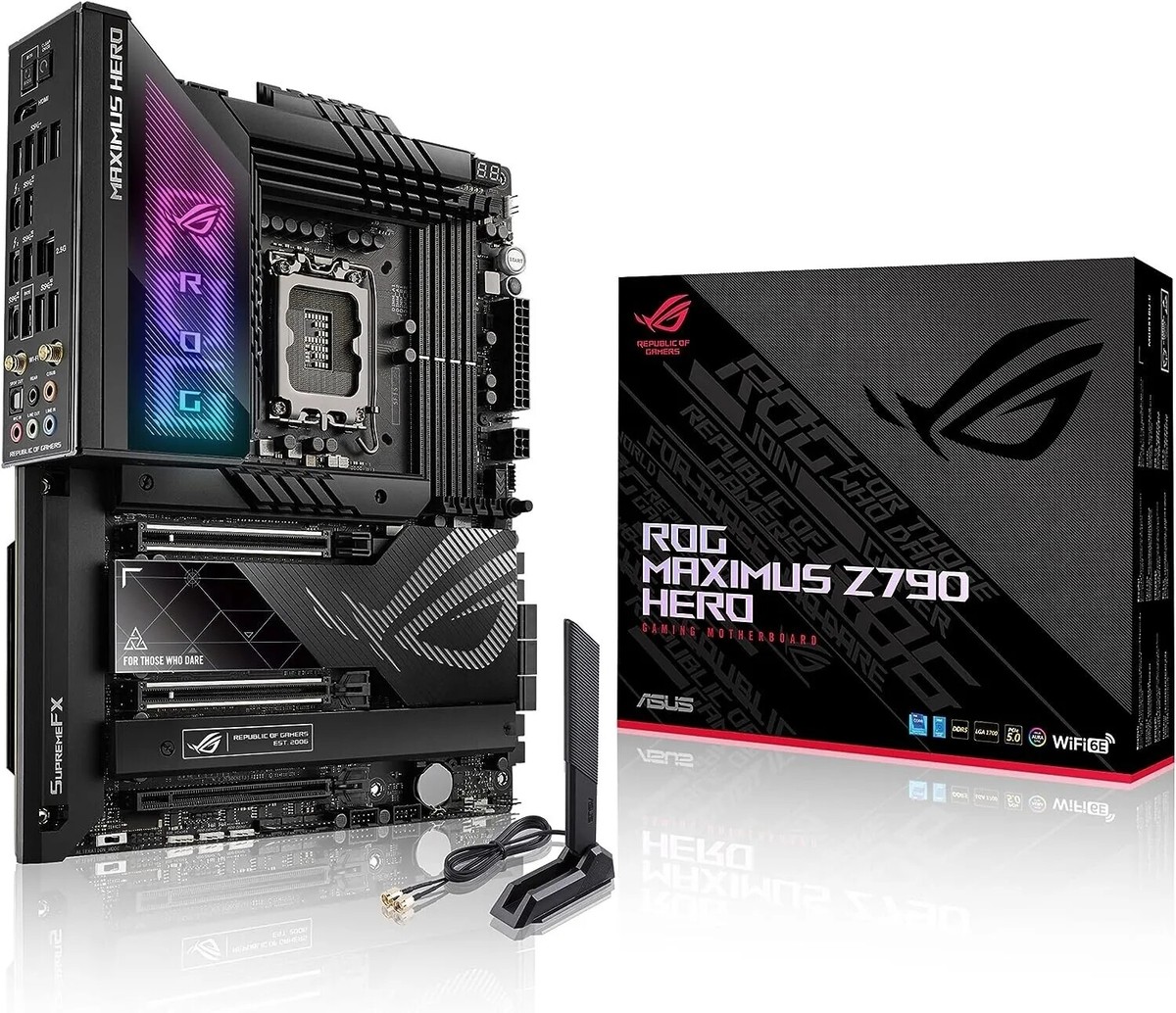 ASUS ROG MAXIMUS Z790 HERO DDR5 Motherboard Support Intel i9