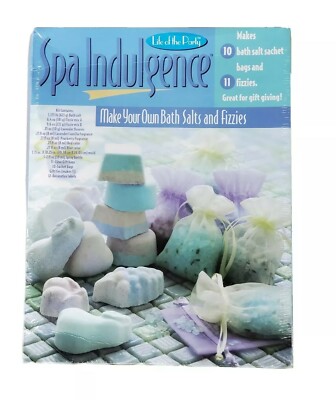 Life of the Party Spa Indulgence Make Your Own Bath Salt & Fizzy Kit NEW WTH BOX