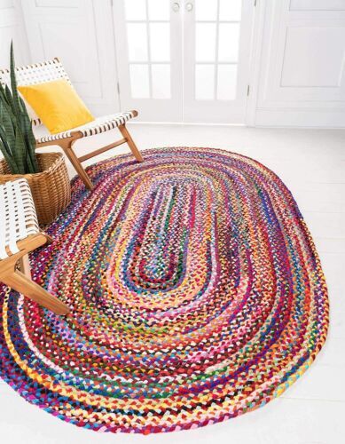 Rug Jute & Cotton handmade modern living rustic look area carpet home decor rug - Picture 3 of 6