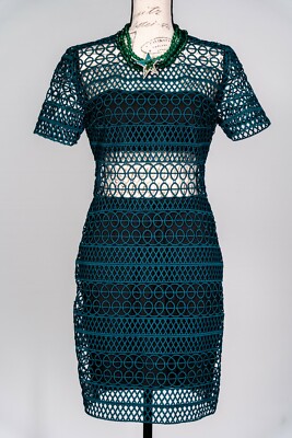 karina grimaldi green dress Karina Grimaldi Winona Print Midi Dress L / Navy Floral main image 0