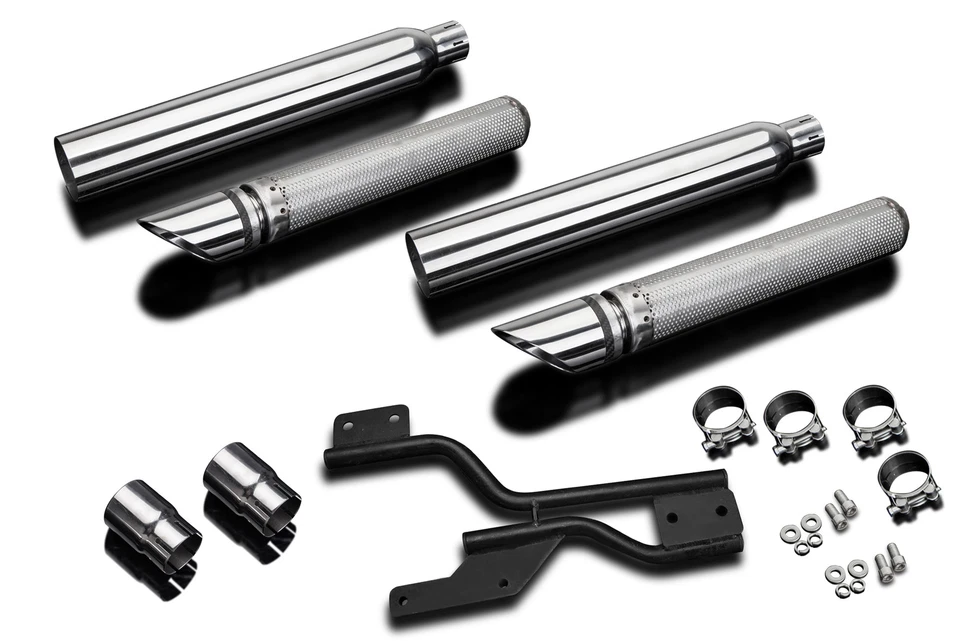 Silenciador escape Honda VTX1800 Delkevic 21" acero inoxidable punta corte crucero 05-08 Foto 2 de 3