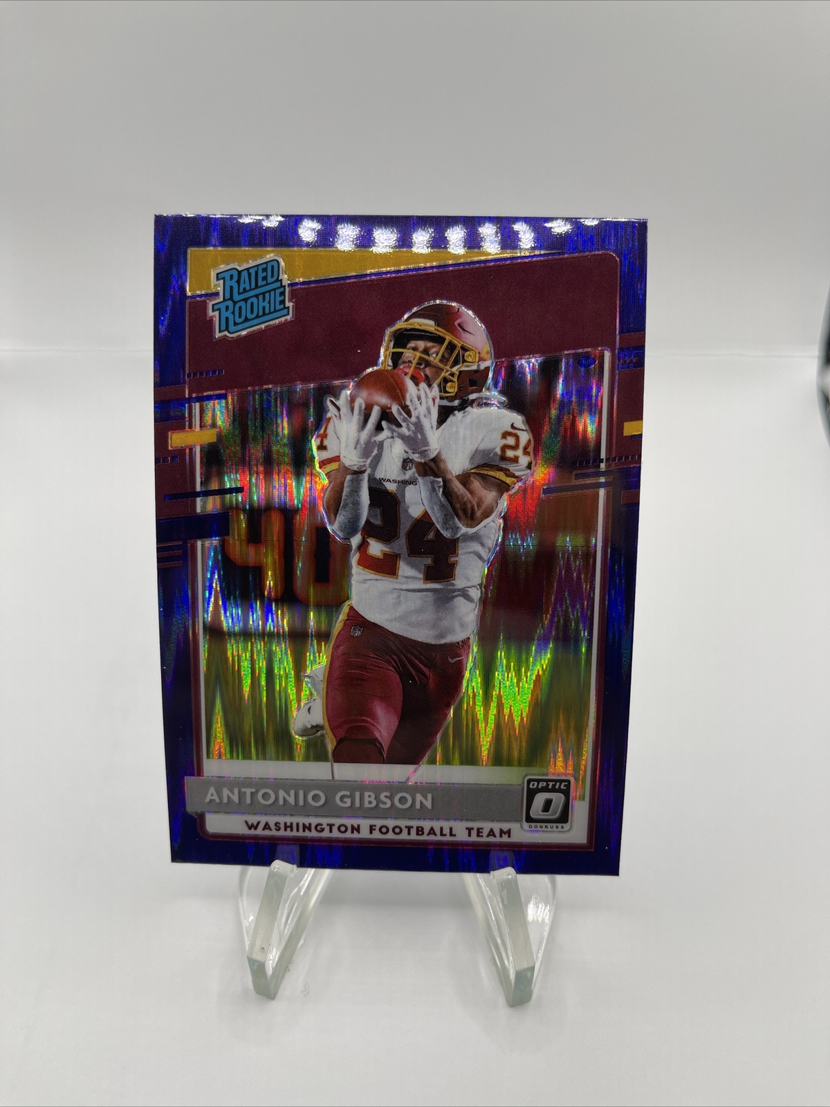 2020 Donruss Optic Football RC Antonio Gibson Purple Shock PRIZM RATED ROOKIE!!!