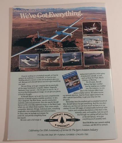Sport Pilot Magazine Winter 1985 Magazine of Recreational Sport Flying - Imagen 8 de 8