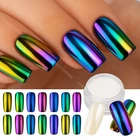 CHAMELEON MIRROR Nails Powder White Pearl Chrome Nails Ceramic Shimmer Effect