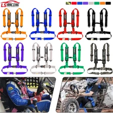 Universal Buckle Racing Car Seat Belt Harness 4 Point 2" ATV UTV Go-Kart