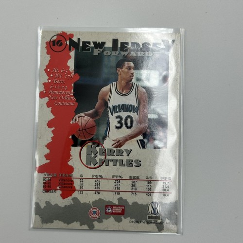 Kerry Kittles 1996-97 Score Board Autographed Collection #16 New Jersey Nets - Picture 2 of 2