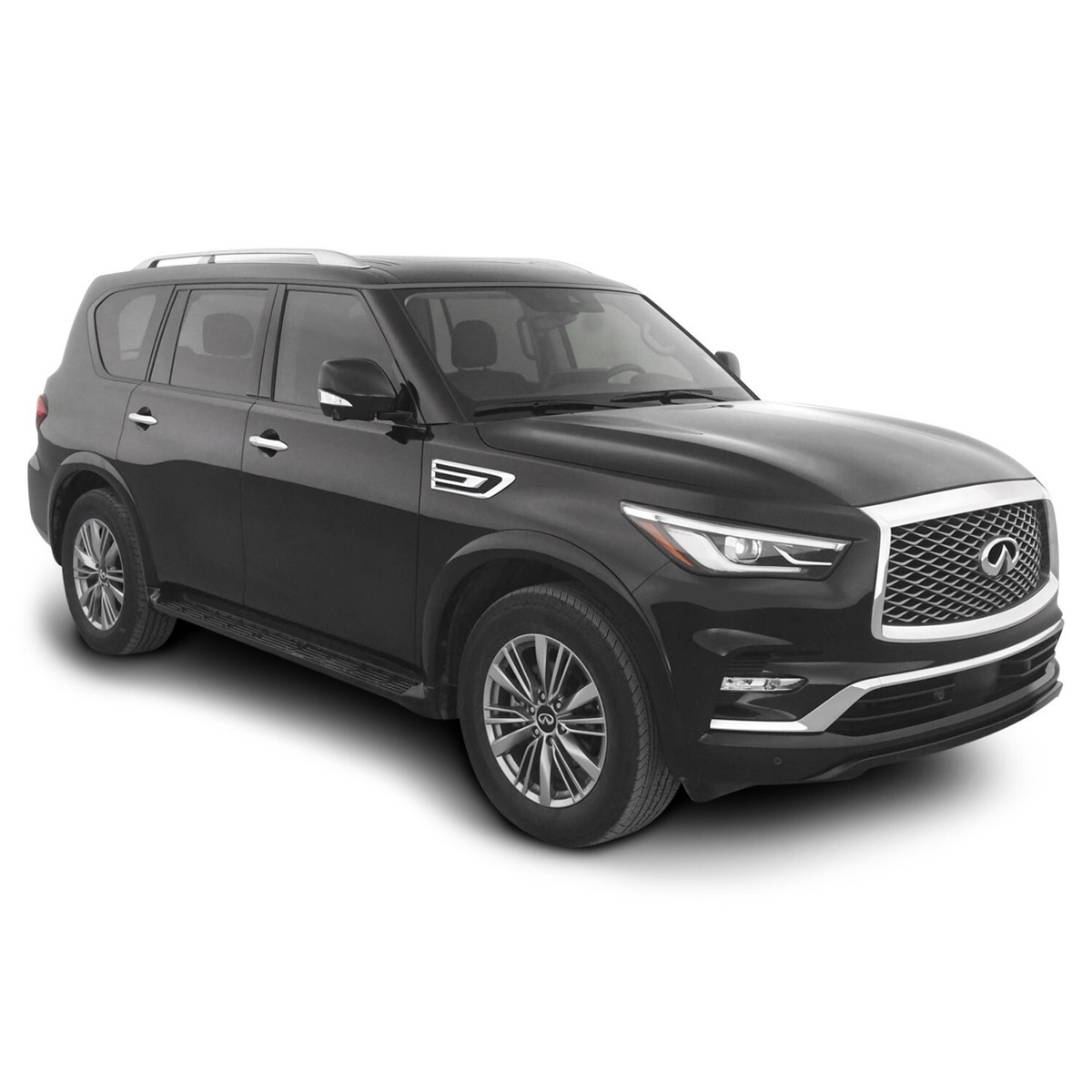 Chrome Delete Blackout Vinyl for 2018-24 Infiniti QX80 Window Trim
