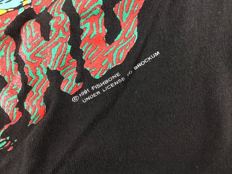 vintage 1991 FISHBONE REALITY OF MY SURROUNDINGS T SHIRT ROCK SKA BROCKUM 90s - Image 3 of 4