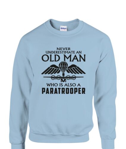 British Paratrooper Never Underestimate and Old Man Para bedrucktes T-Shirt Sweatshi - Bild 9 von 10