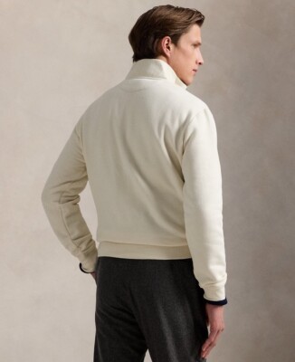 $148 Polo Ralph Lauren Men's The RL Fleece Sweatshirt Herbal Milk