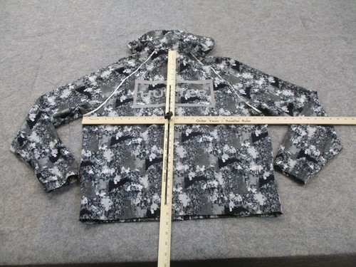 Hunter Target Jacket Mens Large Black White Camo Full Zip Hooded Coat - Picture 5 of 8