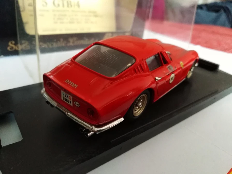 BEST MODEL LIMITED ED. 1:43 FERRARI 275 GTB/4 FERRARI DAYS 1983 ROSSA CON BOX - Immagine 3 di 4
