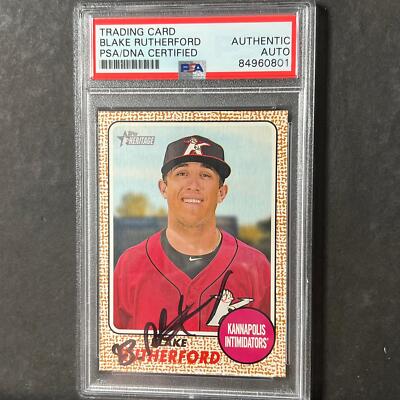 2017 Topps Heritage #73 Blake Rutherford Signed Card PSA Slabbed AUTO ...