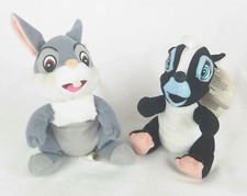 NWT Disney World Exclusive Bambi "Flower  Thumper" Beanie 7" Plush 2 Piece Lot