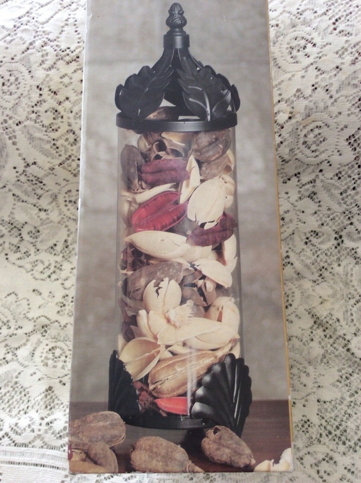 NIB Kirkland's Home Hurricane Set of  3 Glass & Metal Candle Holders  