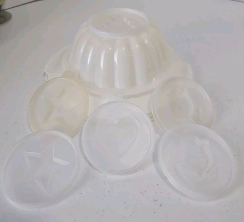 6 pièces gélatine Tupperware #616 moule Jello Jel-N-Serve