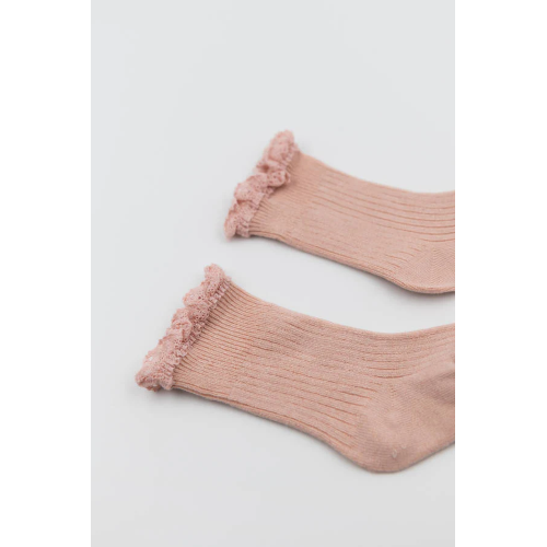Bamboom 3PC in GIFT BOX Calza Bimba con Pizzo - Rosa 04 - 0-3 mesi - Foto 3 di 3