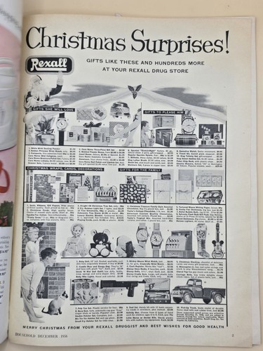 HOUSEHOLD - December 1956 - Holiday Cakes! Cookies! Pudding! - VTG Magazine - Picture 2 of 4