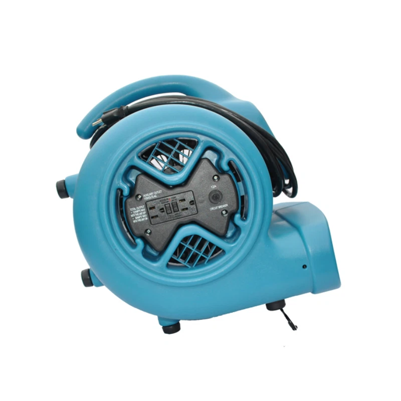 Ventilador de piso soplador secador de alfombras XPOWER 1/3HP Air Mover con tomas GFCI paquete de 4-azul Foto 3 de 4