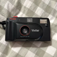 Vivitar Film Camera PS: 120 Point n Shoot 35mm Focus Free/DX - TESTED WORKS