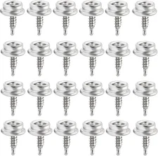 50 Pack Stainless Steel Boat Canvas Snaps 3/8 Inch Snaps Fastener Screw Snaps