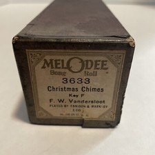 Melodee Player Piano Word Roll 3633  Christmas Chimes  Key F
