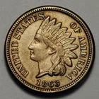 #2 "about uncirculated++" Nicer Low Mintage 1863 Indian Head Cent