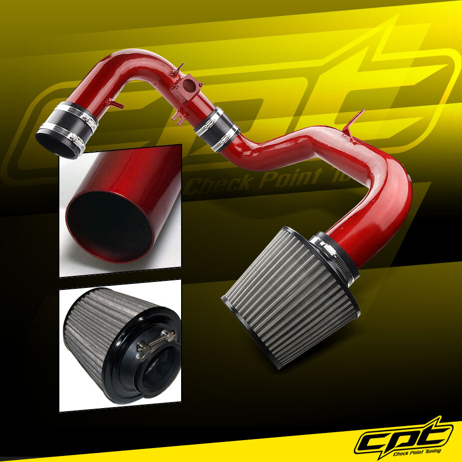 For 0406 Mitsubishi Lancer RalliArt MT Red Cold Air Intake + Stainless