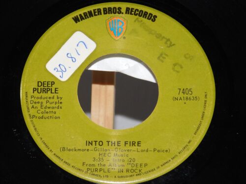 DEEP PURPLE Into The Fire / Black Night (nonLP track) rare 45 from 1970 - Picture 3 of 3