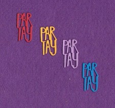 PARTY  3 die cuts scrapbook cards