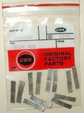 BZ 6 Pair Slot Car Pick Up Brushes No Hole Cox #3573 Vintage 3/16" X 15/16" NOS
