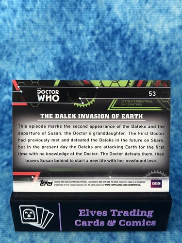 Doctor Who Extraterrestrial Encounters GREEN base SINGLE Non-Sport Trading Card - Picture 100 of 194