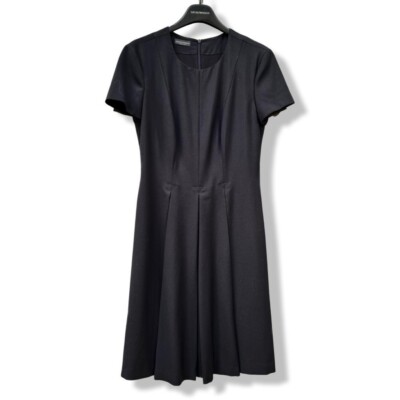 Emporio Armani Brand New Black Pleated Dress Size 42 It RRP £520