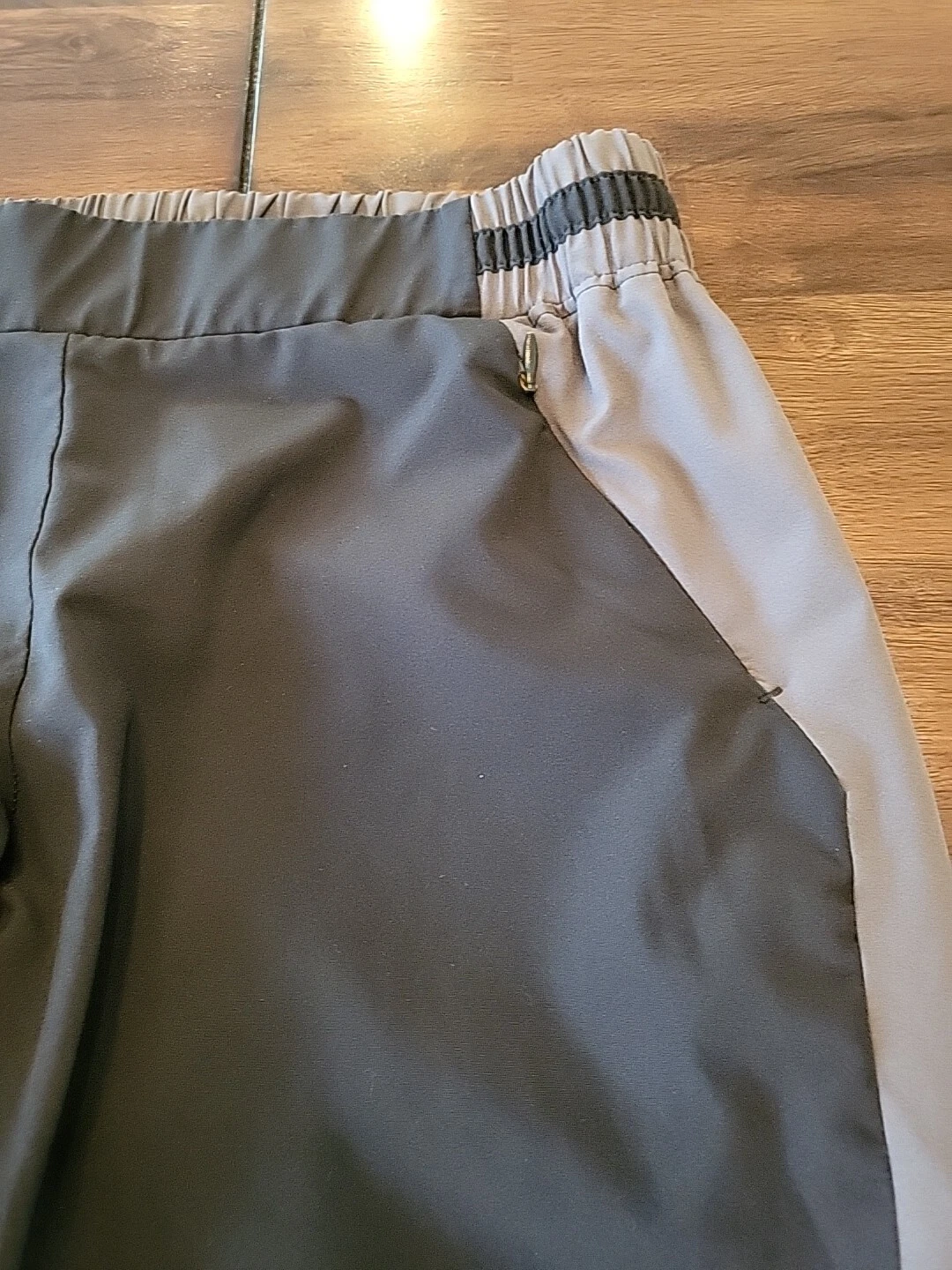 fabletics joggers gray stripe pants
