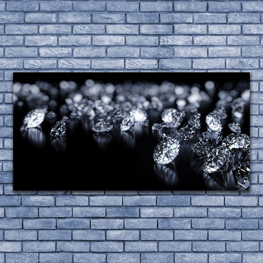 Tableau Art Diamants 140x70 impression sous verre pour décoration murale moderne